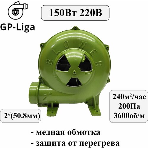 Вентилятор VT1-2 2 200Па 508мм 150Вт 220В 240м3час для горна кузнечного 1040000₽