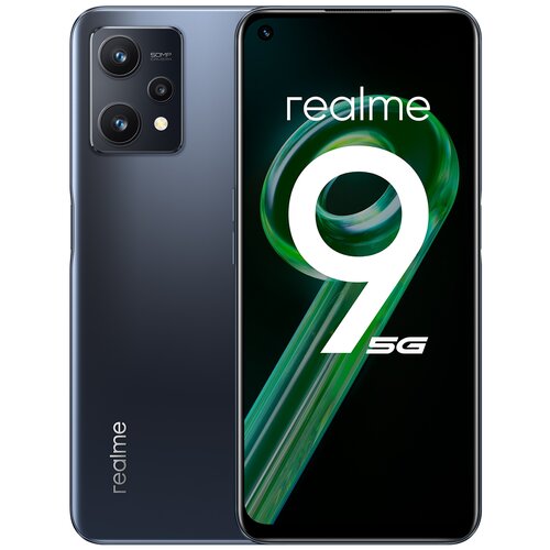Смартфон realme 9 5G Snapdragon 695 464 ГБ RU черный 1327000₽