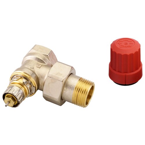 фото Запорный клапан danfoss ra-n 20 013g0015 муфтовый (вр/нр), латунь, для радиаторов ду 20 (3/4")