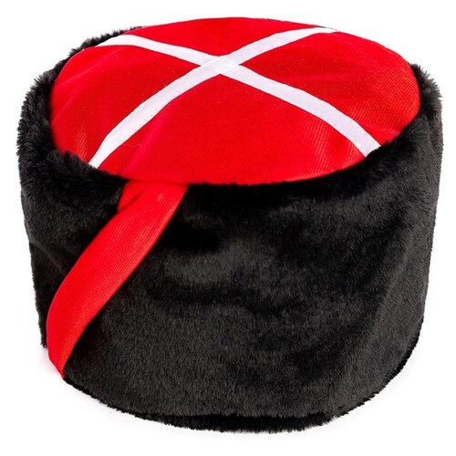 Головной убор Бока, размер 56, черный/красный шапка культура казака размер 56 серый черный