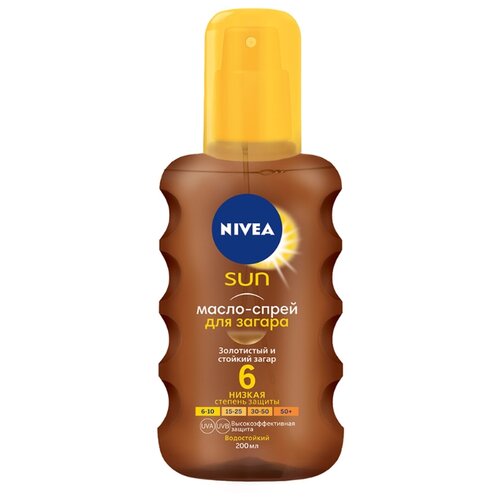 фото Nivea sun масло-спрей для загара spf 6 200 мл