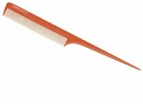 Dewal Beauty Расческа для волос рабочая с пластиковым хвостиком DBO6104, оранжевый, 20,5 см, 2 штуки