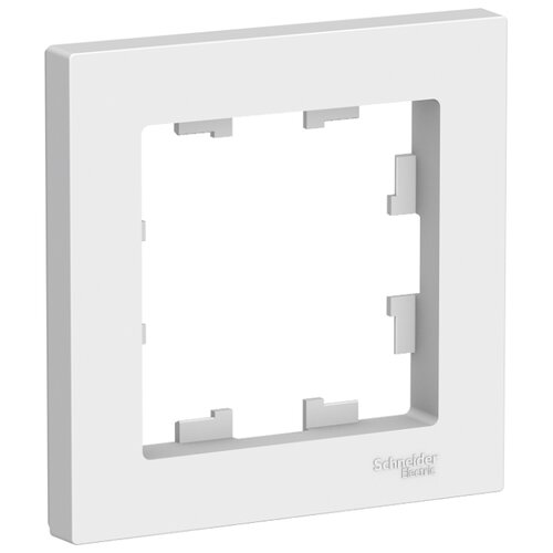 фото Рамка 1п schneider electric atlasdesign atn000101, белый