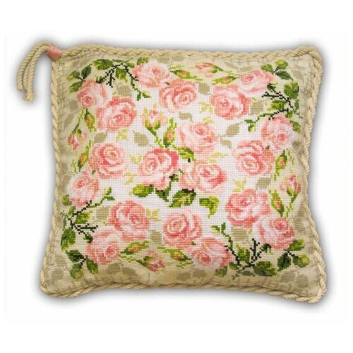 Набор для вышивания RIOLIS Сотвори Сама 0720 Подушка розочки 40 х 40 см 505749002