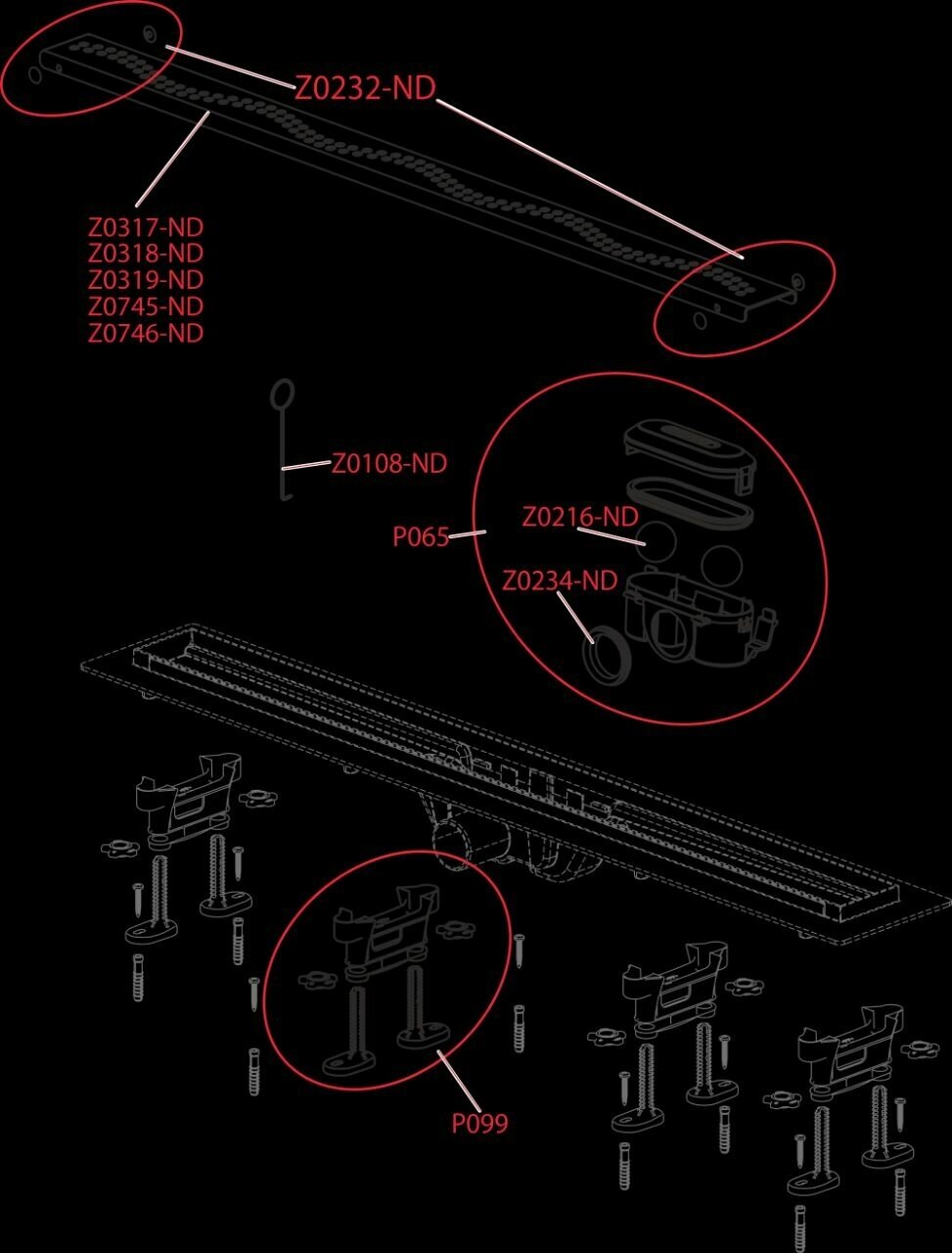 Водоотводящий желоб Alcaplast APZ8 Simple с решеткой, горизонтальный выпуск - фото №9