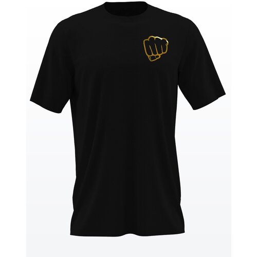 фото Футболка vilmoda кулак черная с белым принтом s вилвинил