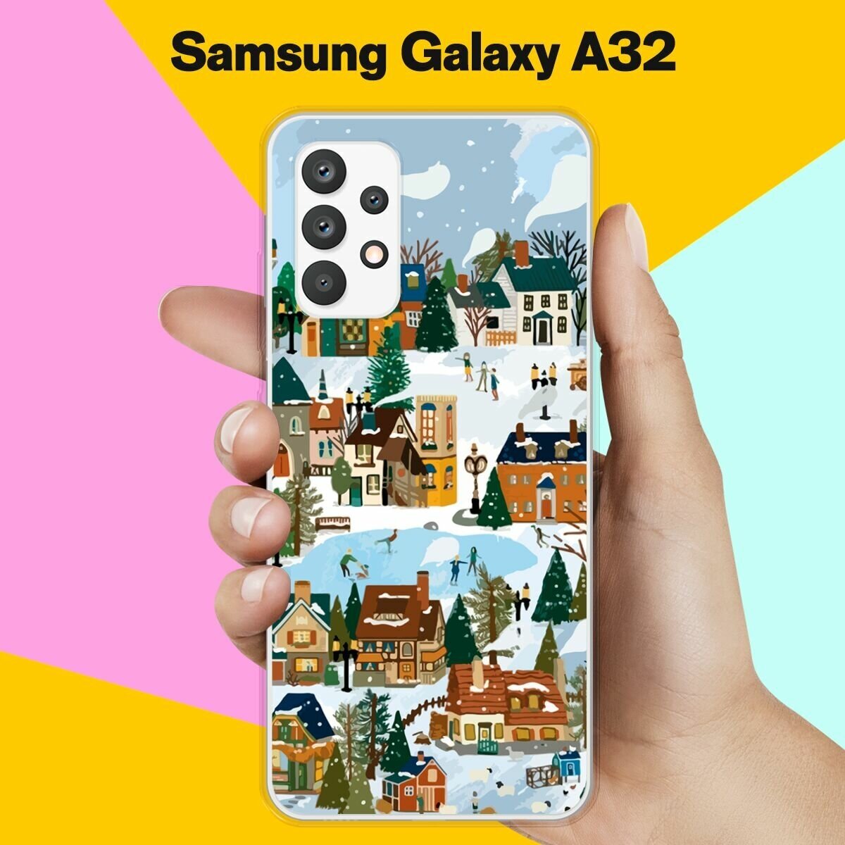 Силиконовый чехол на Samsung Galaxy A32 Зимний пейзаж / для Самсунг Галакси А32