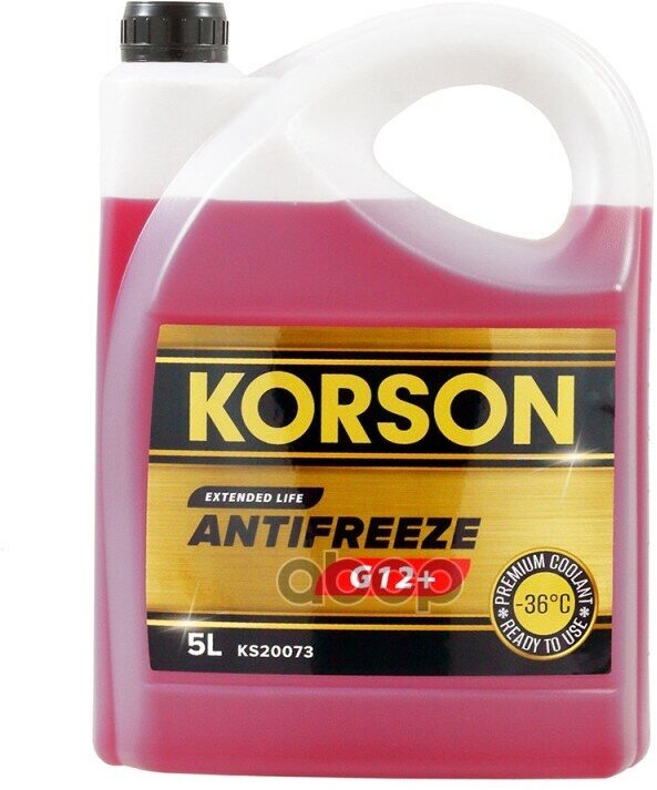 Жидкость охлаждающая 5л. "Antifreeze G12+ Red", красная