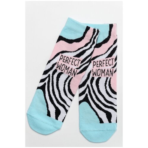 Женские носки Berchelli средние, фантазийные, размер 35-38, голубой, розовый