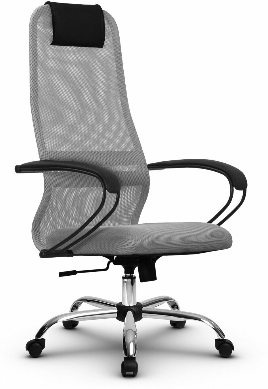 Кресло руководителя метта SU-B-8/подл.130/осн.003 (Светло-серый/Светло-серый)