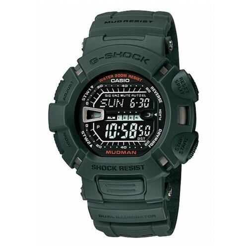 Наручные часы CASIO G-Shock 78263, зеленый, черный ремень тёмно зелёный матовый пластик casio g 9000 3v