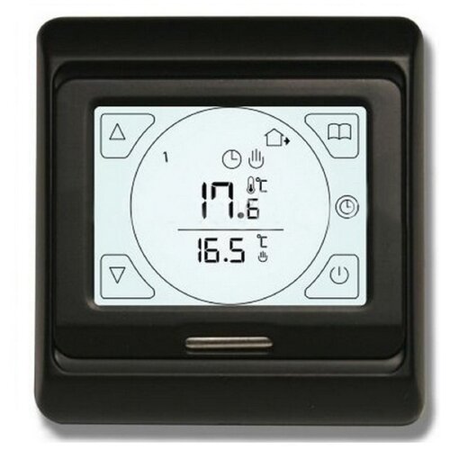 ТеплоСофт Терморегулятор для тёплого пола сенсорный E91.716 черный 91716/черный