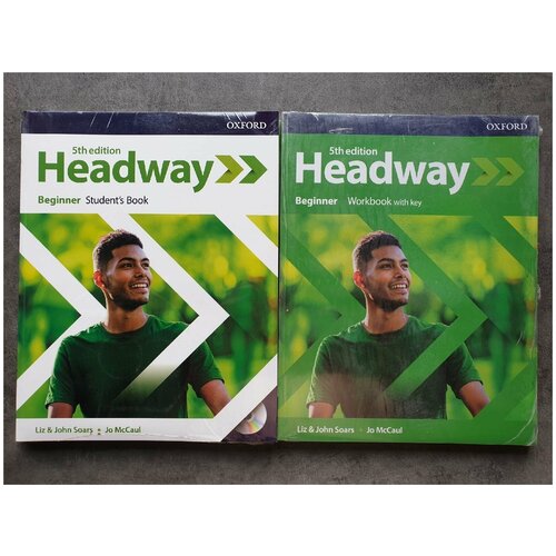 Комплект Headway Beginner: Student's book and Workbook (учебник и рабочая тетрадь, 2 книги) + CD-диск. Пятое издание Oxford 5-th edition