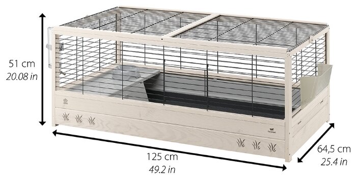 Ferplast клетка ARENA 120 NERA для морских свинок и кроликов, деревянная (125х64х51 см) - фото №5