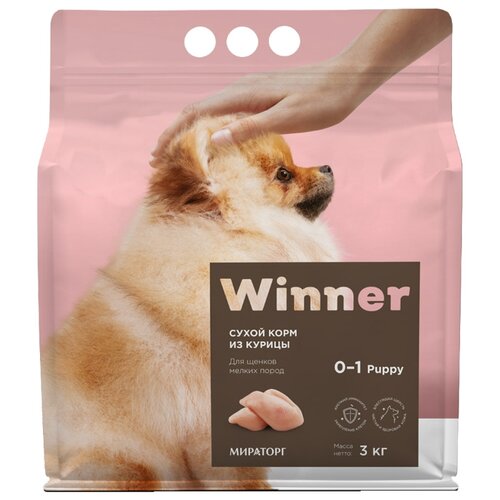 фото Сухой корм для щенков winner курица 3 кг (для мелких пород)