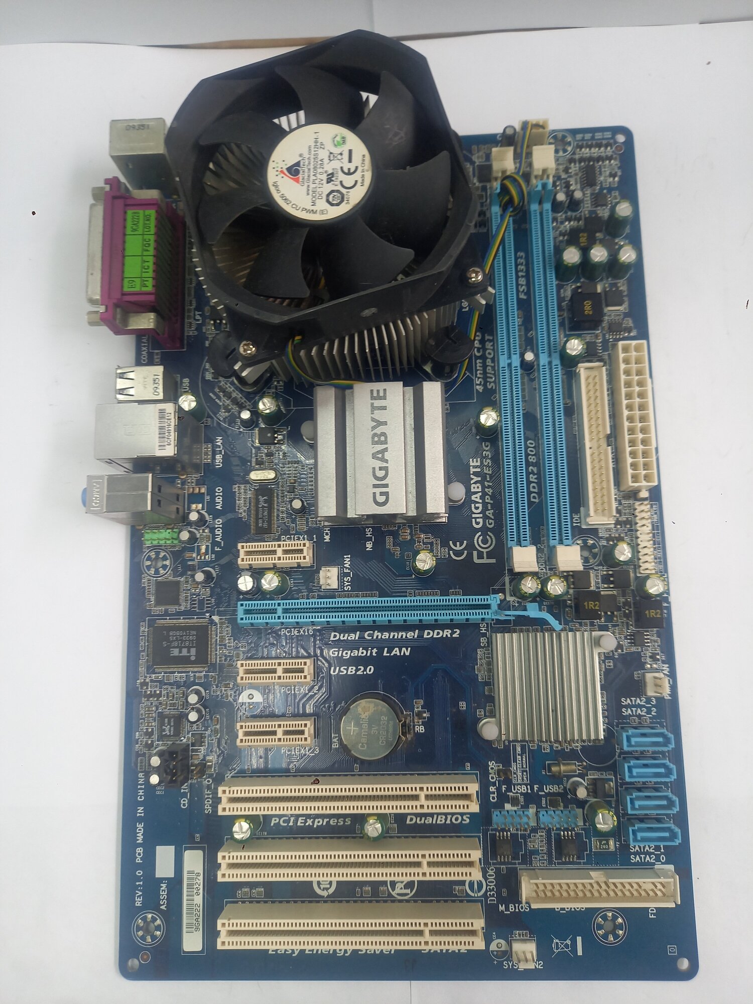 Материнская плата GIGABYTE GA-P41-ES3G LGA775 G41 PCI-E+CPU INTEL XEON L5410 2.33Gh rev 1.0