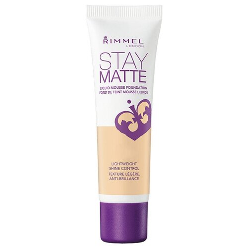 фото Rimmel Тональный мусс Stay Matte, 30 мл, оттенок: 010 Light Porcelain