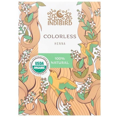 Натуральная хна для волос COLORLESS Henna, Indibird (Хна бесцветная, Индибёрд), 100г хна для волос 100% натуральная мадья амрита 100 г индия