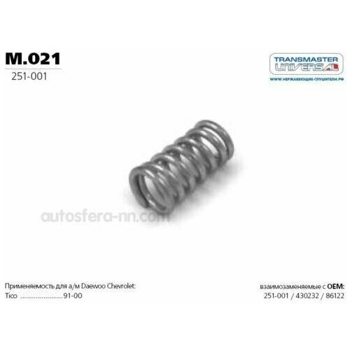 TRANSMASTER M021 Пружина MBNISSANSUZUKITOYOTA 923₽