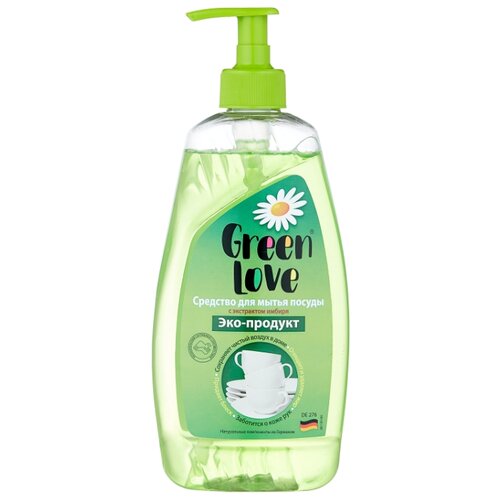 фото Green Love Средство для мытья посуды 0.5 л с дозатором
