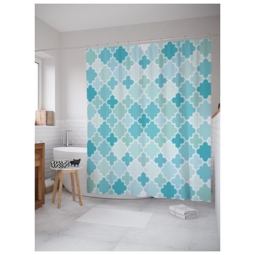 фото Штора для ванной joyarty фигурные знаки 180х200 (sc-13247)