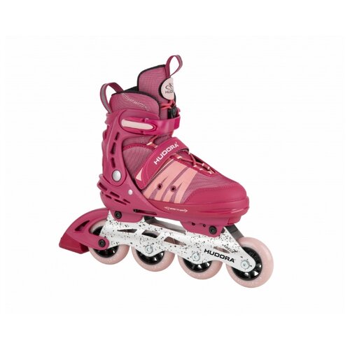 фото Раздвижные ролики hudora inline skates comfort, розовые р. 35-40