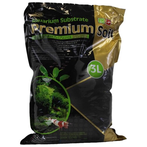 фото Грунт ista aquarium substrate premium soil 4-6 мм 3 л черный