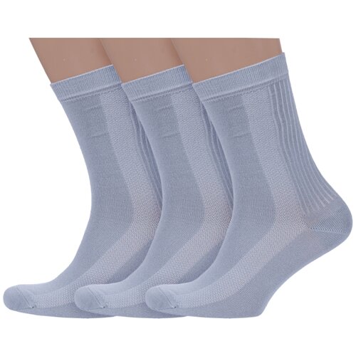 фото Мужские носки носкофф, 3 пары, размер 23-25, серый