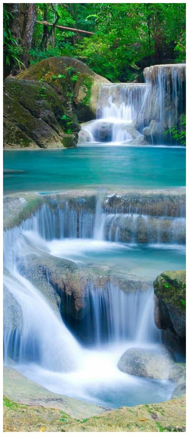 Самоклеящиеся фотообои "Тайский водопад", размер: 90x210 см