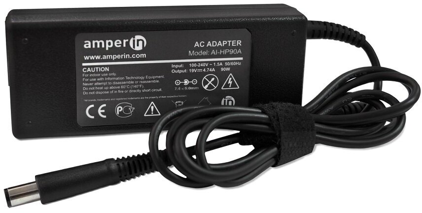 Блок питания (сетевой адаптер) Amperin AI-HP90A для ноутбуков HP 19V 4.74A 7.4pin