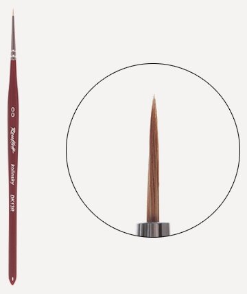 Изображение товара Кисть для дизайна ногтей DK13R №00 Roubloff