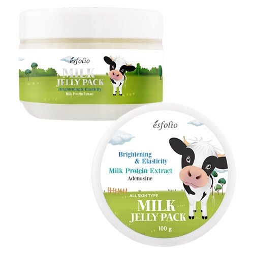 фото Esfolio маска ночная с молочным белком milk shape memory jelly pack, 100 г