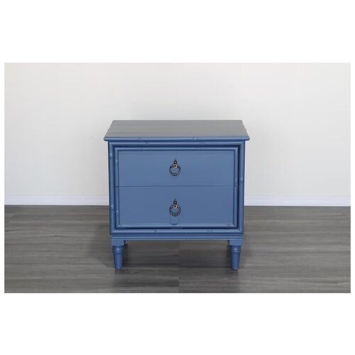 Тумбочка провинциальная винтажная синяя Кэтти 48 х 63 х 63 см