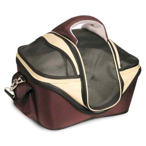 фото Переноска-сумка для собак Triol 30171S 40х35х30 см коричневый/бежевый