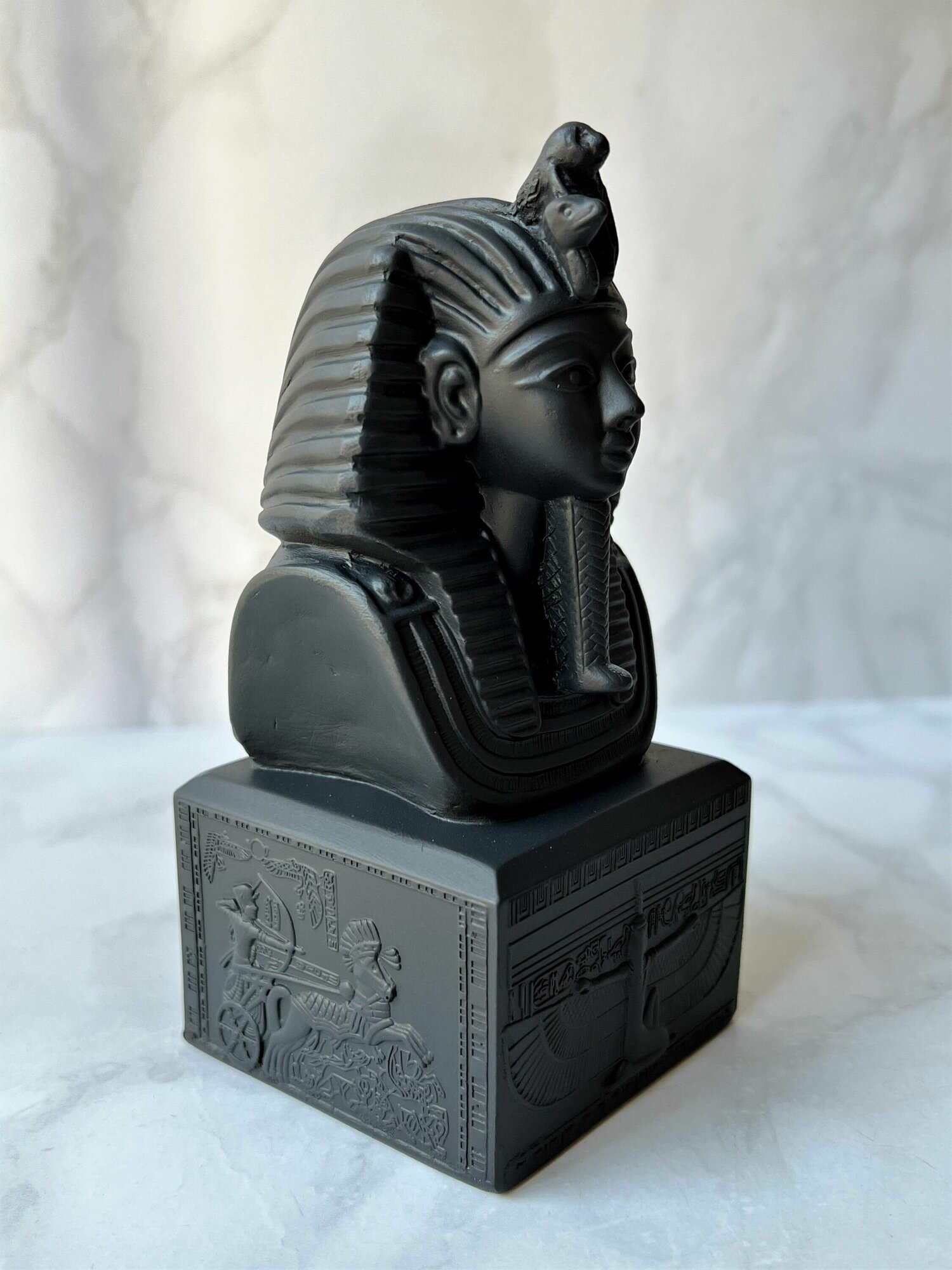 Статуэтка Маска Фараона 15см. Черный, гипс