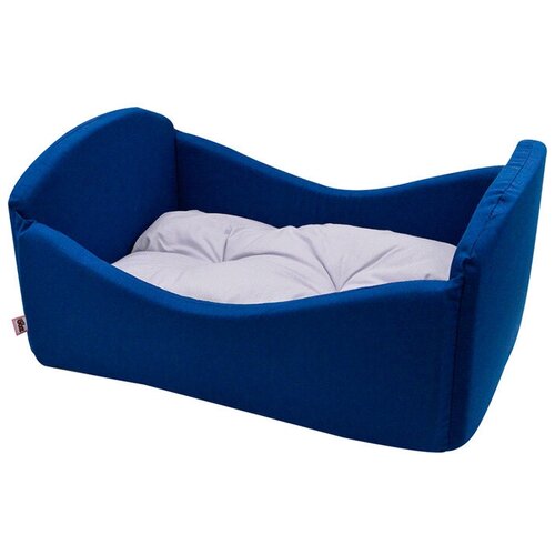 Лежанка-кроватка поплин №1 50x35x23 см темно-синяя