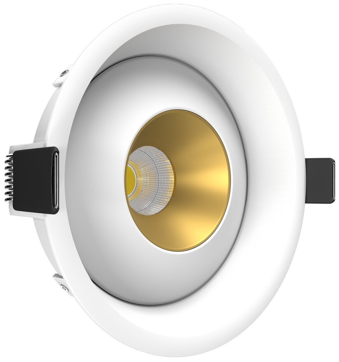 Встраиваемый светодиодный, поворотный светильник Ledron KRIS IN White-Gold