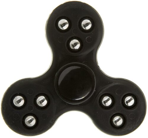 Спиннер пластик мульти черный Roller ball Fidget Spinner- black Color PACK 9х9x1,1 см.