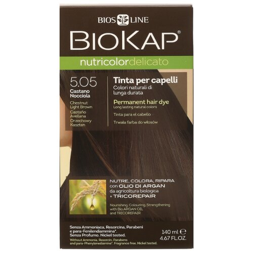 фото BioKap Nutricolor Delicato стойкая крем-краска для волос, 5.05 каштановый светло-коричневый