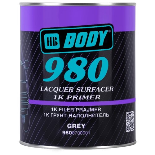 фото Грунт-праймер BODY 980 банка серый 1 л