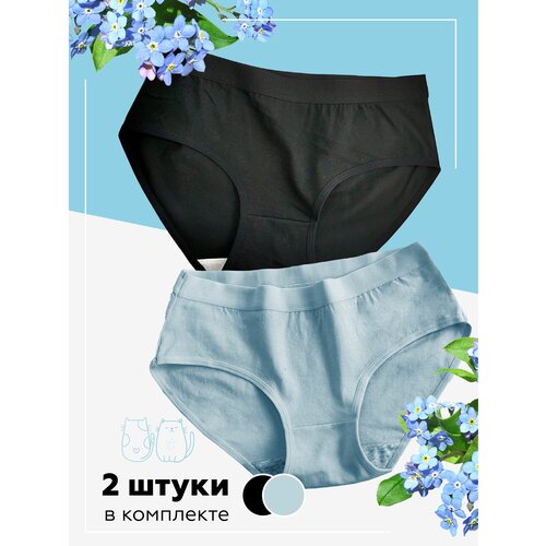 фото Трусы , 2 шт., размер xl, черный, голубой kot-ton