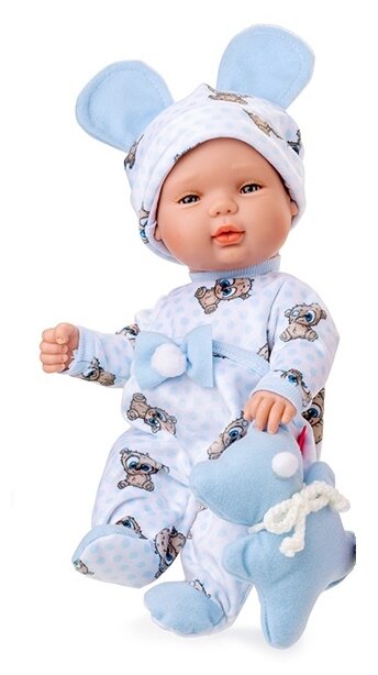 Кукла Berjuan Baby Smile в голубой пижаме, 30 см, 495