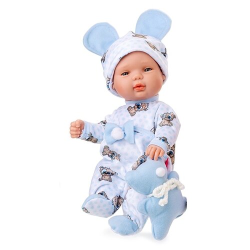 Кукла Berjuan Baby Smile в голубой пижаме, 30 см, 495 пупс berjuan baby smile 30 см 0496