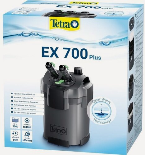 Изображение товара Внешний фильтр Tetra для аквариума EX700 plus, 1040л/ч, 7,5Вт, на 100-200л