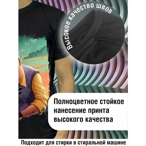 фото Футболка будь на стиле, хлопок, размер xl, черный