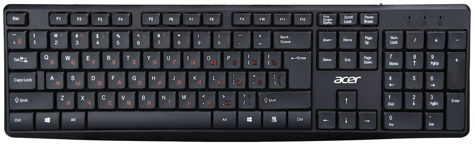 Клавиатура + мышь Acer OMW141 клав:черный мышь:черный USB (zl.mceee.01m)