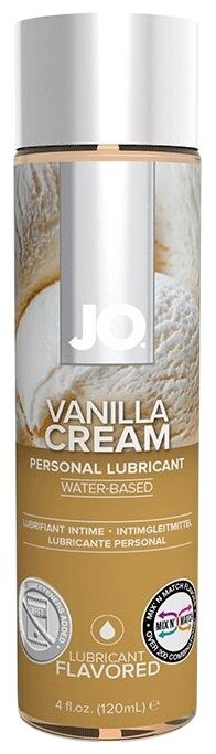 Лубрикант на водной основе с ароматом ванили JO Flavored Vanilla H2O - 120 мл.