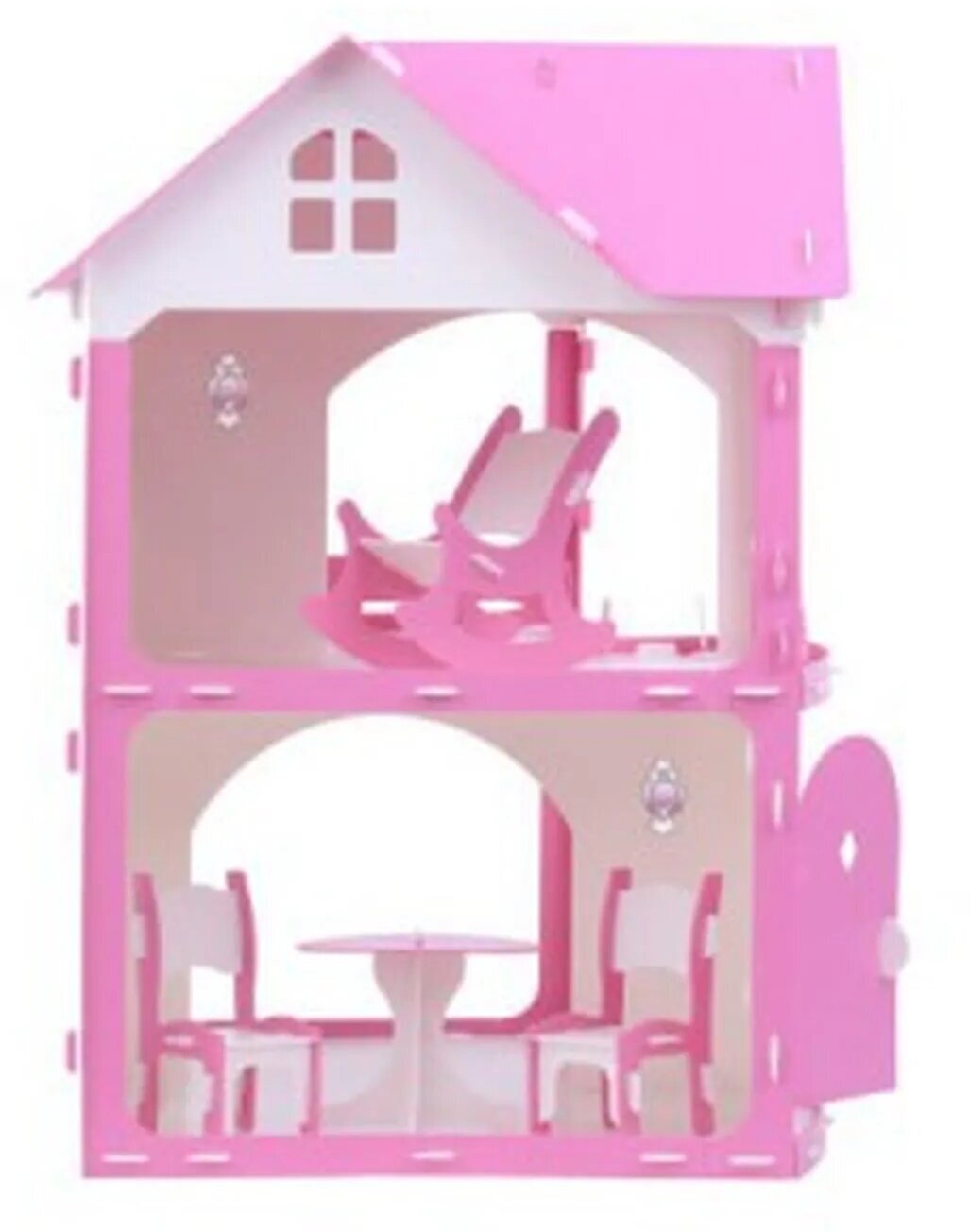 KRASATOYS кукольный домик Светлана, 000250, бело-розовый - фотография № 8