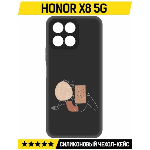 Чехол-накладка Krutoff Soft Case Чувственность для Honor X8 5G черный чехол накладка krutoff soft case женственность для honor x8 5g черный