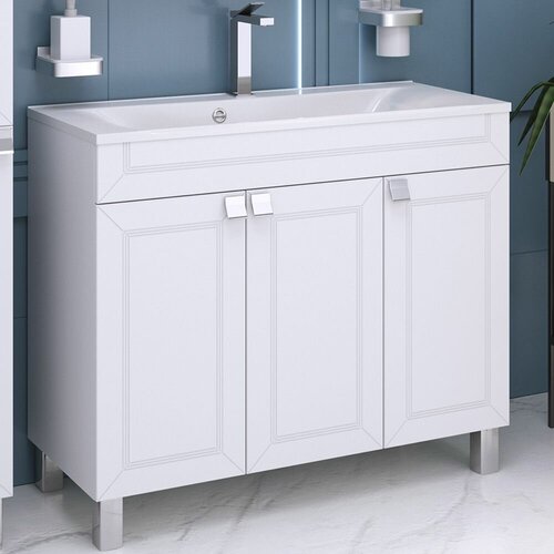 Тумба с раковиной в ванную OSTIN 100 с дверками AQUA DE MARCO 29920₽